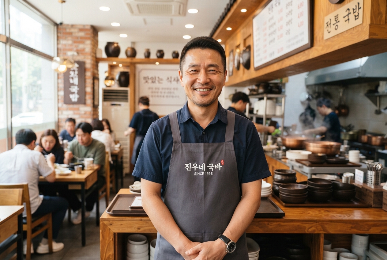 친절하고 전문적인 식당 사장님